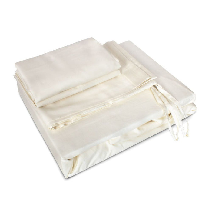 KYUSEI HOME 100% Long Staple Cotton Solid 1100TC Fitted Sheet Set - Tsubaki Cream | Isetan KL Online Store