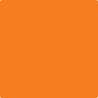 2016-10: Startling Orange a paint color by Benjamin Moore avaiable at Clement's Paint in Austin, TX.
