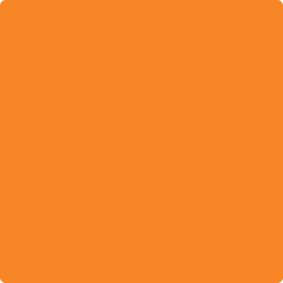 2016-20: Citrus Orange a paint color by Benjamin Moore avaiable at Clement's Paint in Austin, TX.