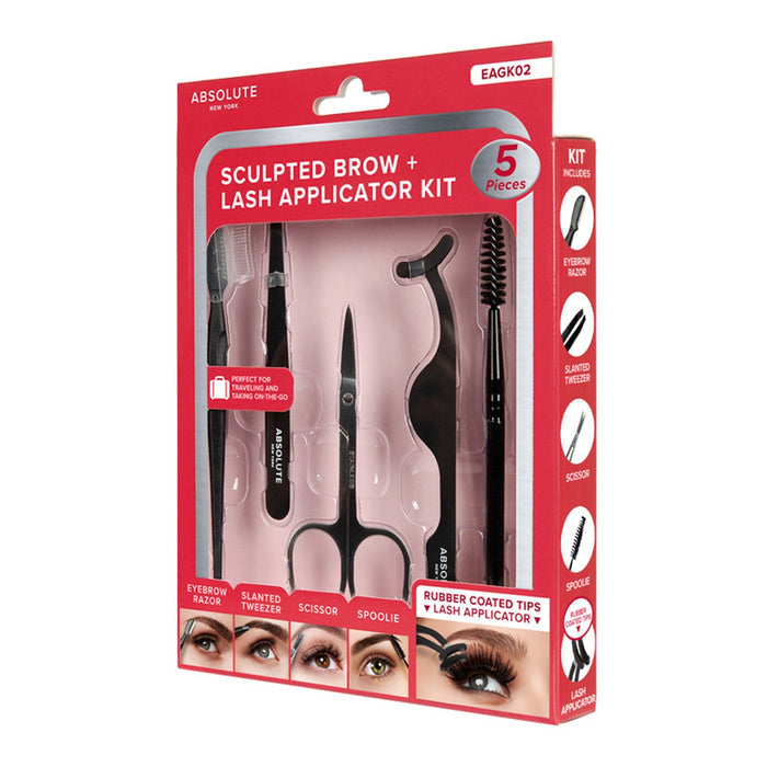 Absolute New York Sculpted Brow n Lash Applicator Kit 5 Pieces - ikatehouse