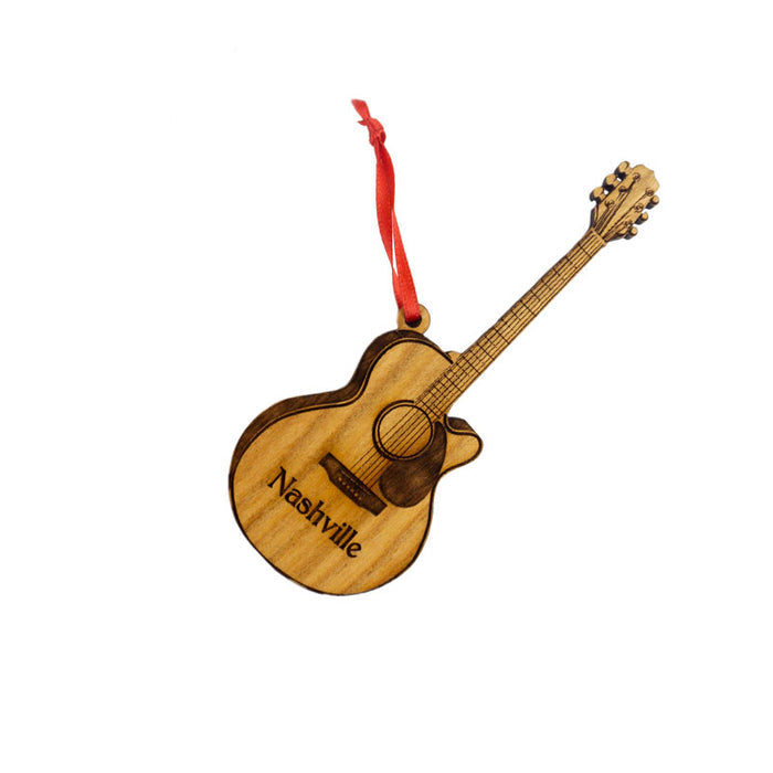 ACOUSTIC GUITAR WOODEN ORNAMENT