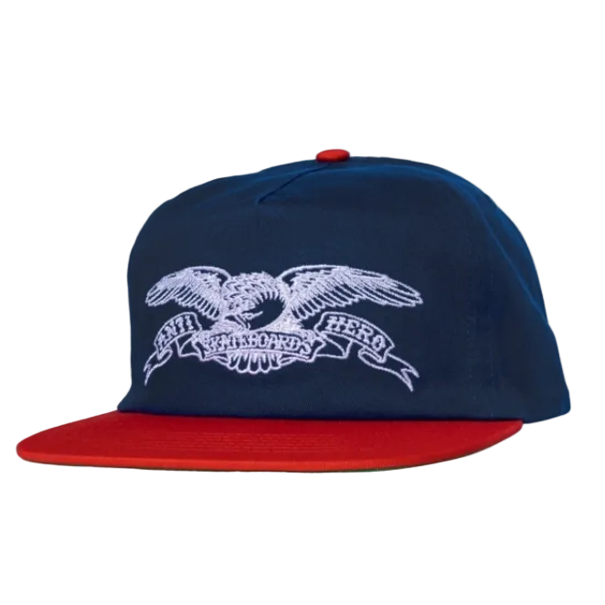 Anti Hero Basic Eagle Snapback (Navy/Red)