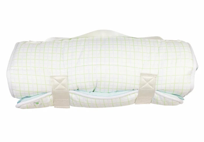 Apple of my Isla Blue/Green Windowpane Nap Mat