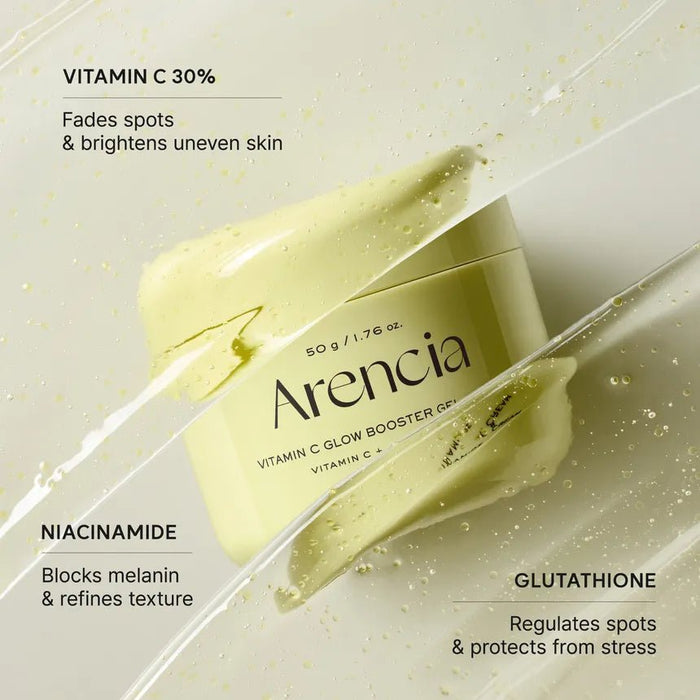 Arencia Vitamin C Glow Booster Gel Cream 50g كريم جل أرينسيا المعزز لإشراقة البشرة بفيتامين سي - Princess Cosmetics Qatar