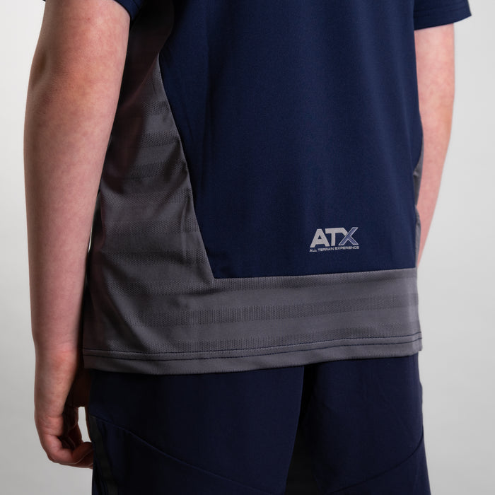 ATX Junior Granite T-Shirt - Navy/Dark Grey
