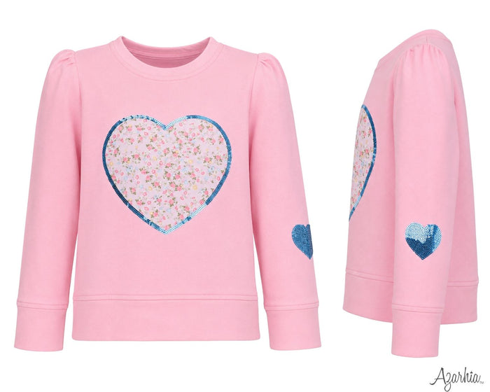 Azarhia Sequin Applique Stay Sweet Pink Holly
