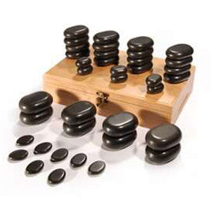 Basalt Massage Stone Set 36 Stones in Case