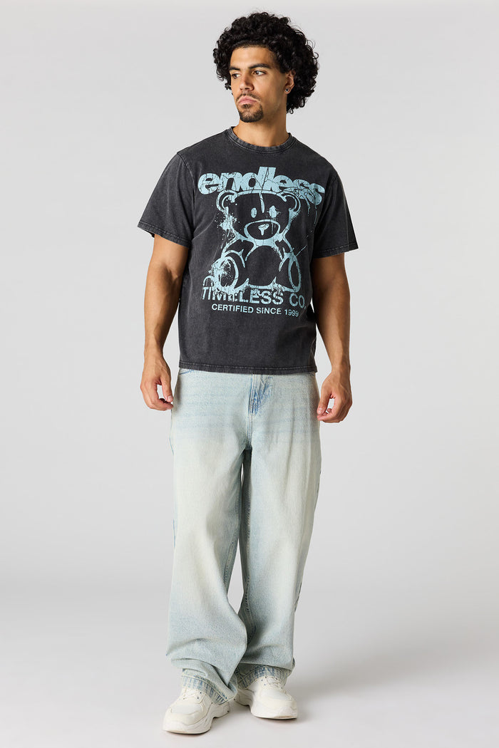 Bear Graphic Washed T-Shirt