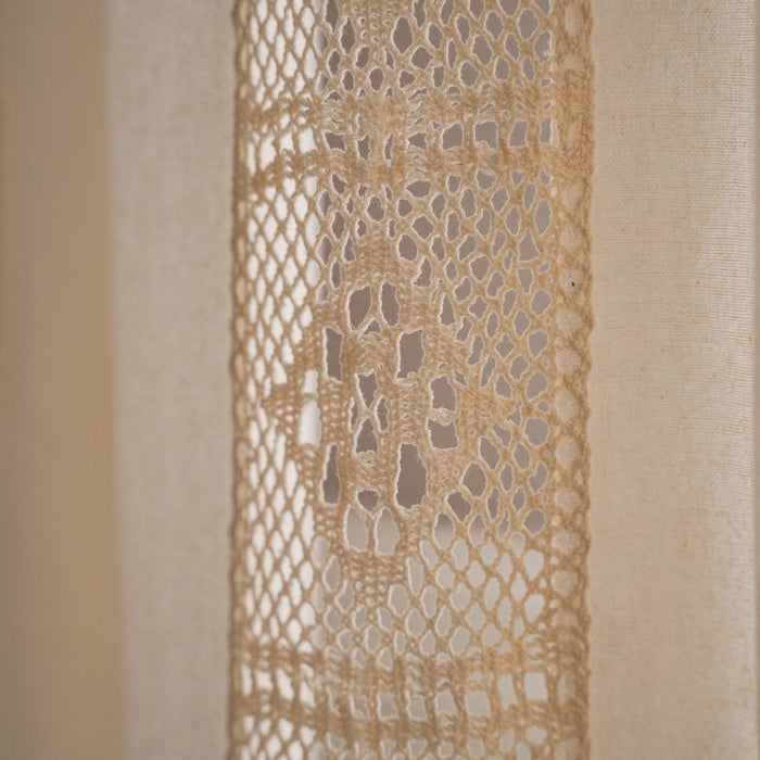 Beige Crochet Curtains