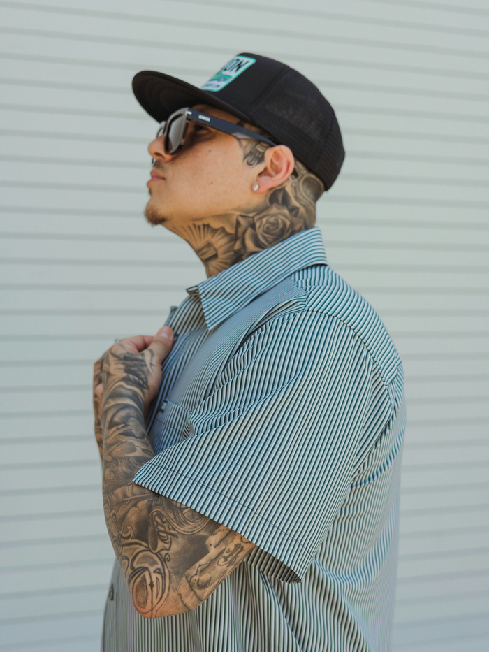 Benny Triple Stripe Short Sleeve - Sage