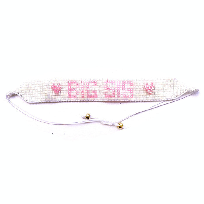 Big Sister Bracelet-Pink/White
