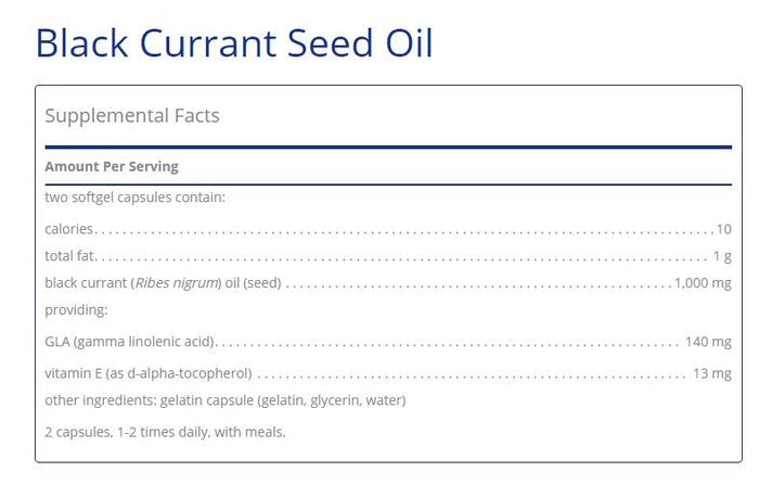 Black Currant Seed Oil 250 capsules by Pure Encapsulations