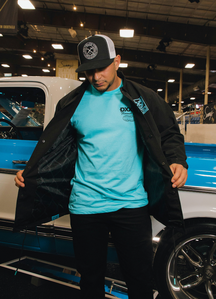 Box Crest Coaches Jacket - Tiffany