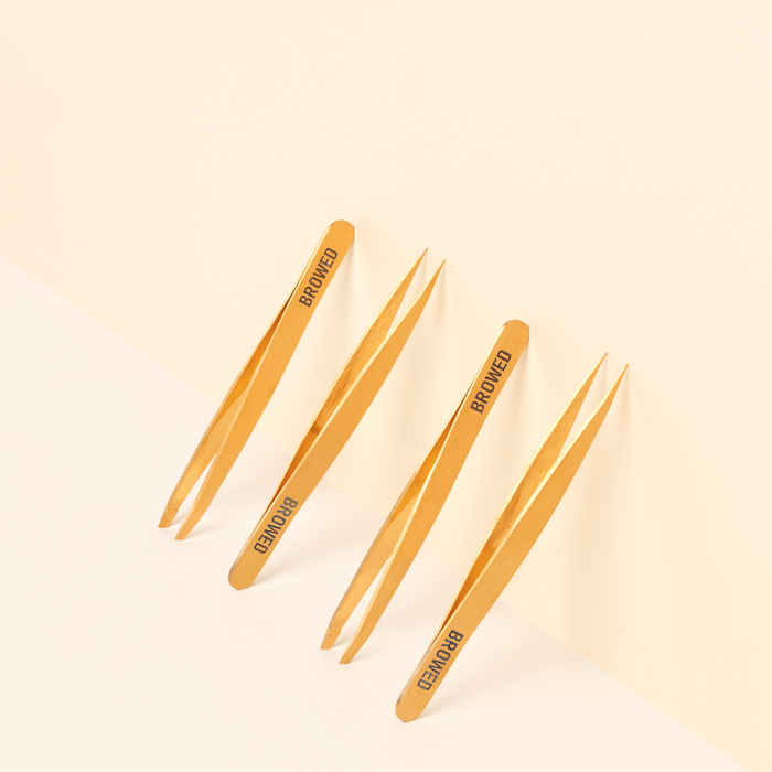 Browed - Gold Point Tip Tweezers