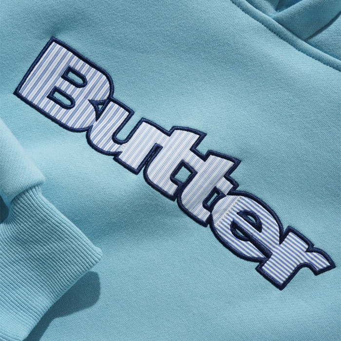 Butter Goods Stripe Logo Applique Pullover Hoodie