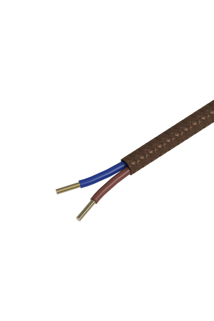 Calex Creations Fabric cable - Brown - 3meter