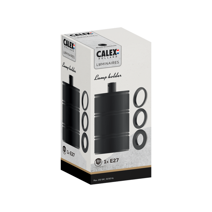 Calex Creations Lampholder - E27 - 3 Ring model - Black
