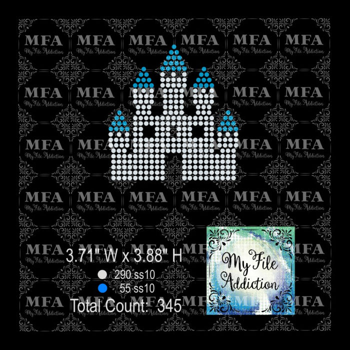 Castle Small 2 Rhinestone Digital Download File