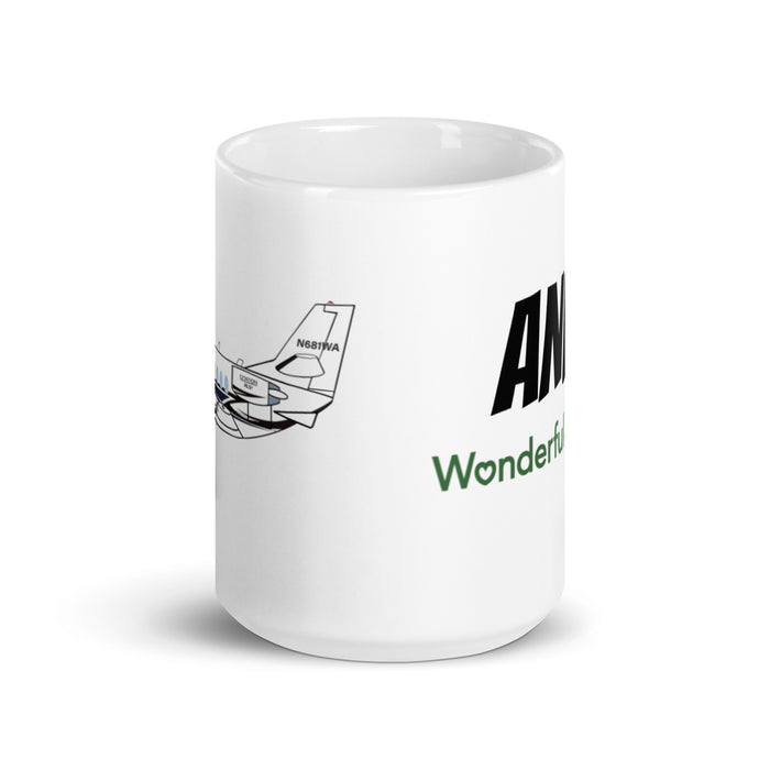 Citation N681WA 1 White glossy mug