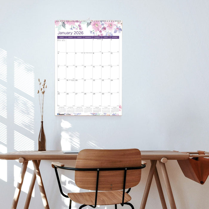 Blueline Colorful Monthly Wall Calendar, Passion, 2026 C173126-26