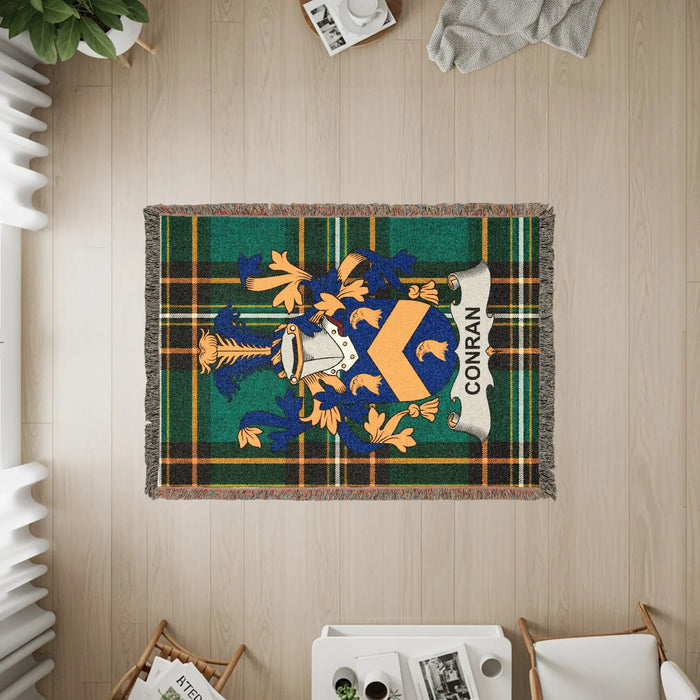 The three available sizes of the Conran woven cotton blanket.