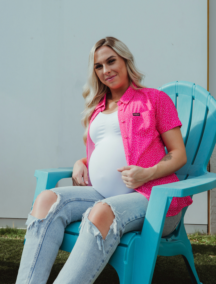 Creator Women's Short Sleeve Party Shirt - Pink