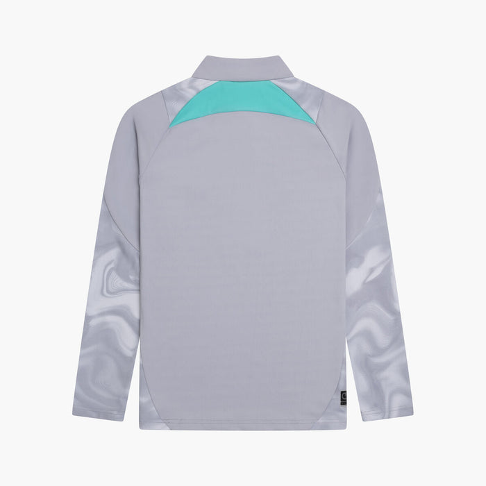 Cruyff Junior Defense 1/4 Zip - Light Grey