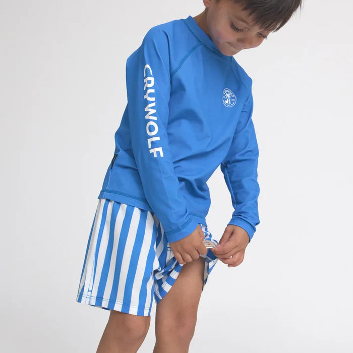Crywolf Board Short - Deep Ocean Stripe