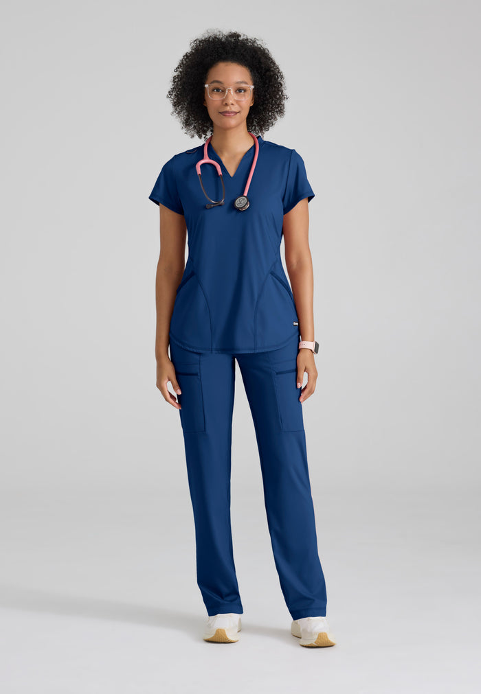 Define Knit Top - Indigo - Grey's Anatomy Scrubs
