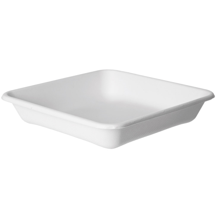 EcoProducts WorldView™ Compostable Molded Fiber Take-Out Container (9in | Square) | 309-Series | 200/cs