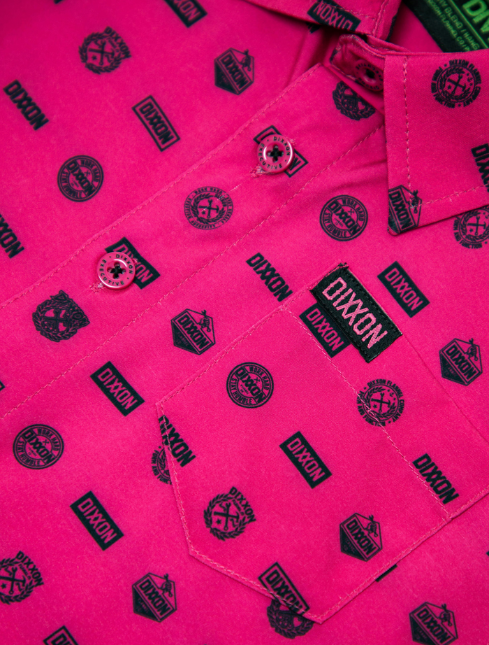 Executive Youth Short Sleeve Party Shirt - Pink