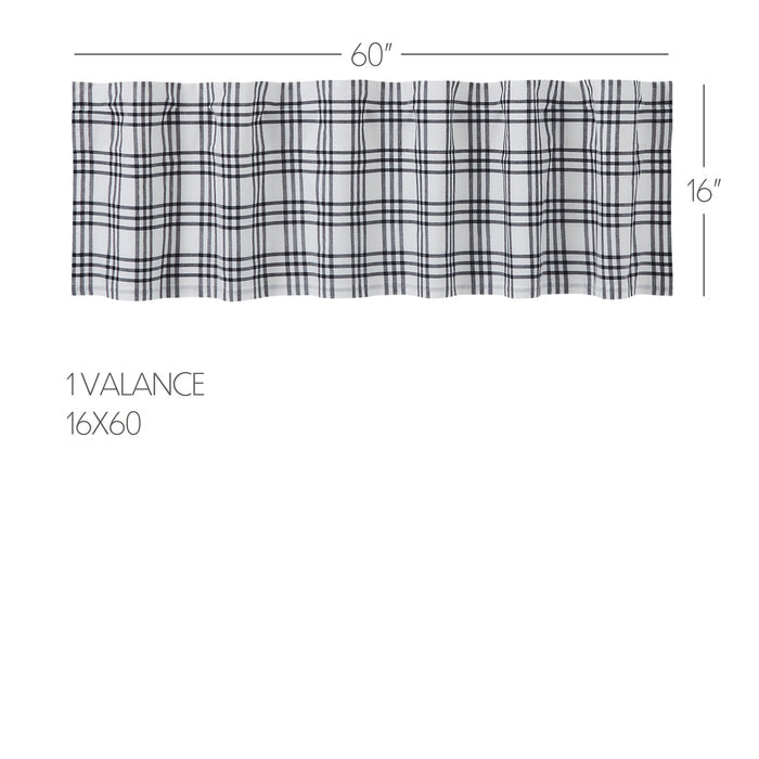 Farmstead Black Plaid Valance