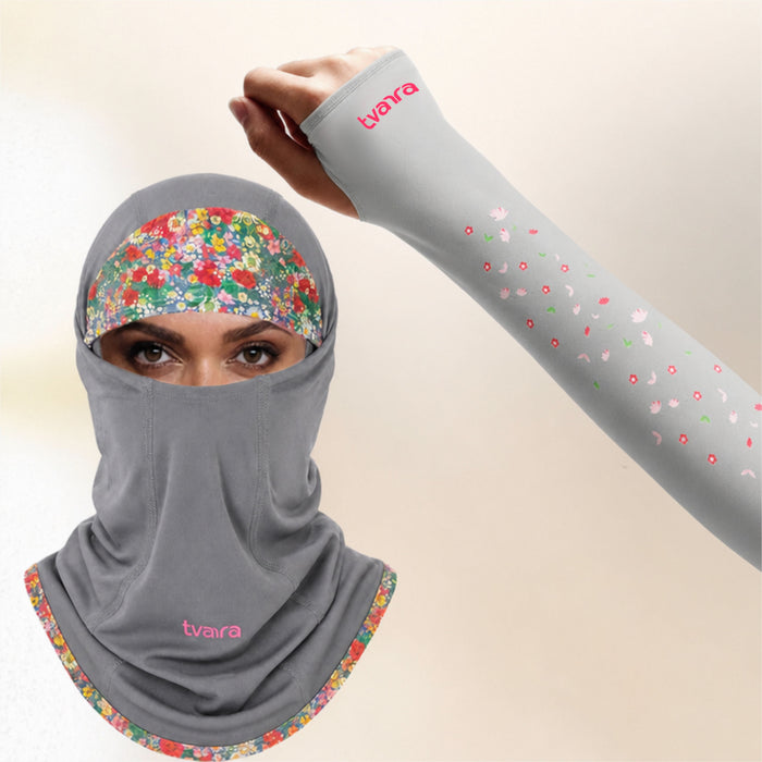 Grey Scavva + Grey Petals Arm Sleeves combo