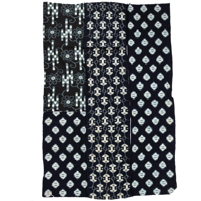 Japanese Indigo Kasuri Ikat 3 Panel Futonji