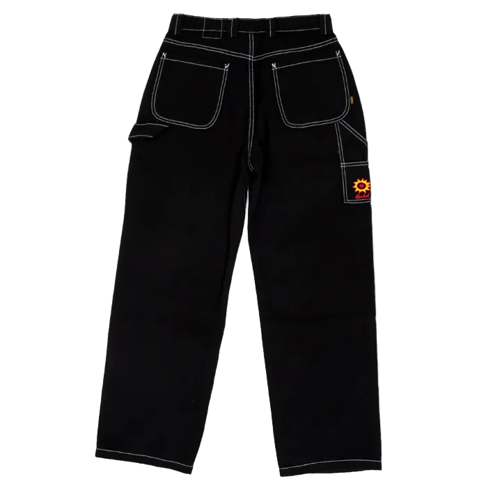 Krooked Skateboards Sun Heart Carpenter Pant (Black/Yellow)