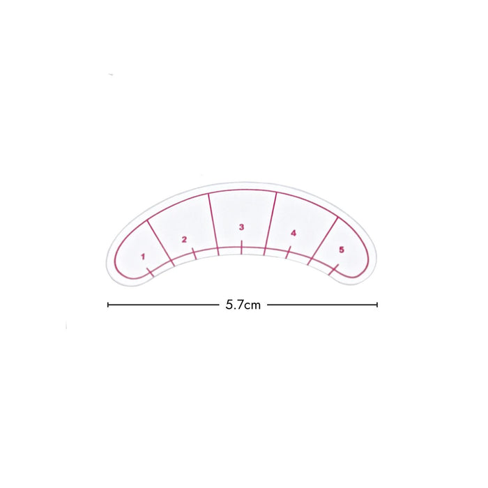 Lash Map Sticker Dimensions