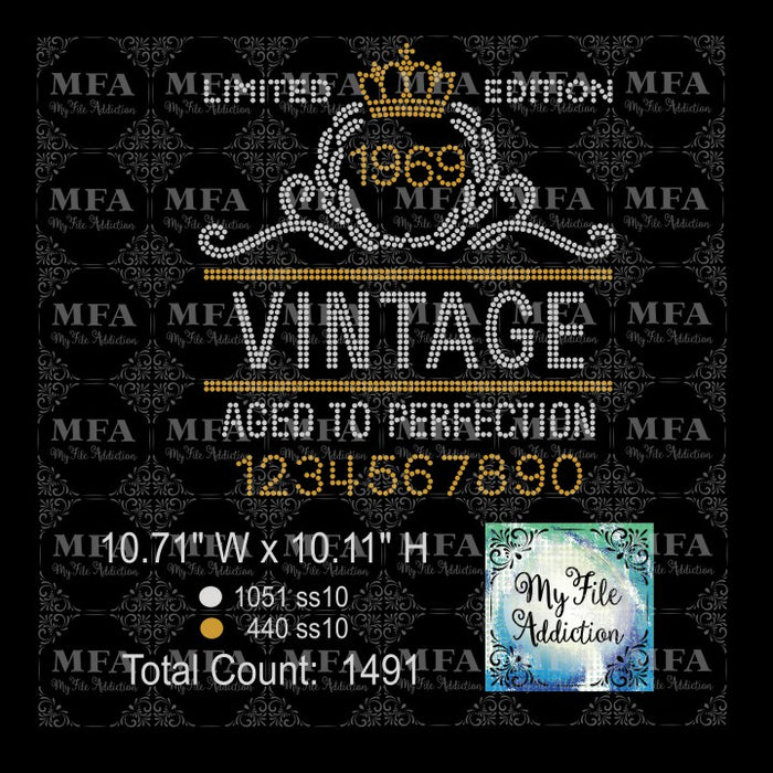 Limited Edition with Numbers Rhinestone Digital Download File - My File Addiction