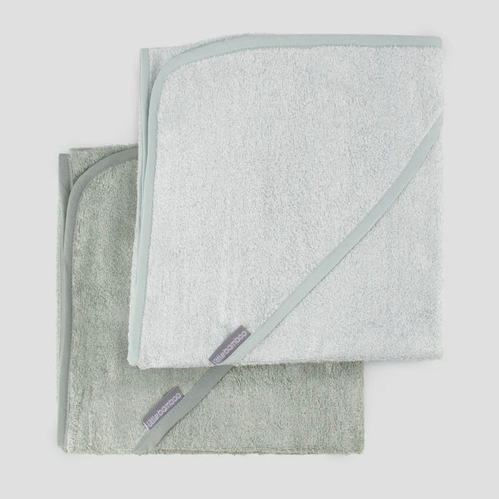 Little Bamboo Baby Hooded Towel 2PK - Turtle Bay