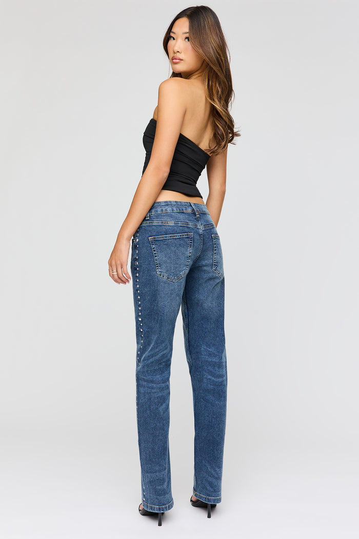 Low Rise Studded Jean