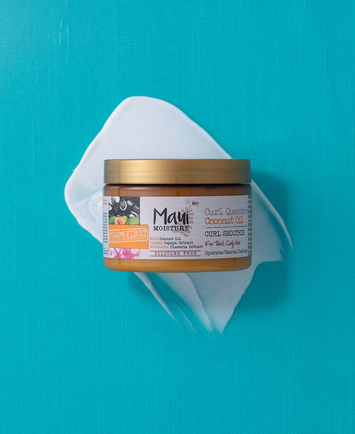 MAUI MOISTURE Curl Quench Coconut OIl Curl Smoothie For Thick Curl Hair