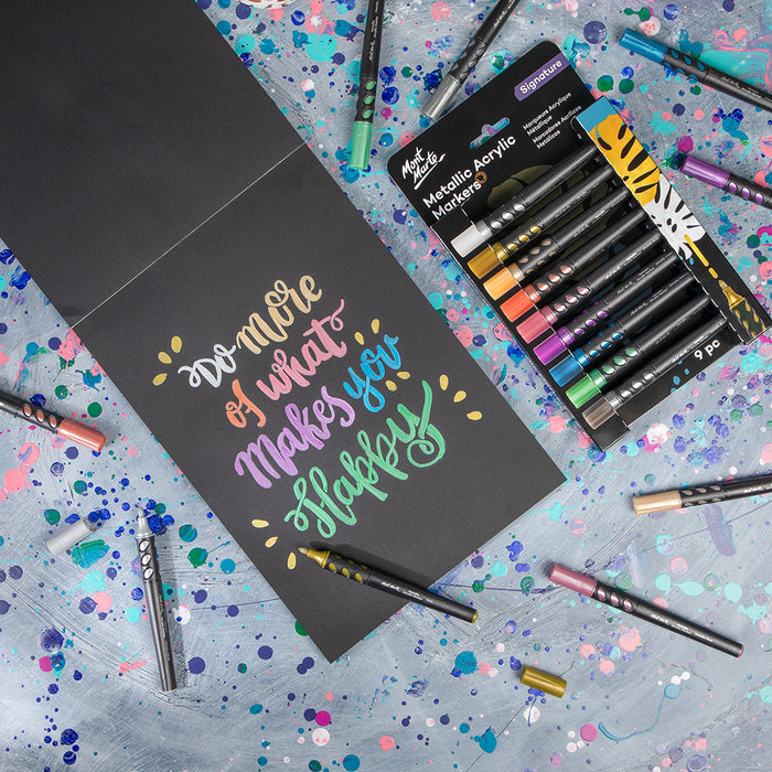Metallic Acrylic Markers Signature 9pc