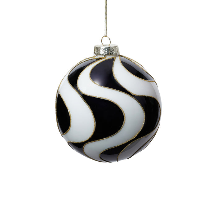 Midnight Flow Glass Ball Ornament