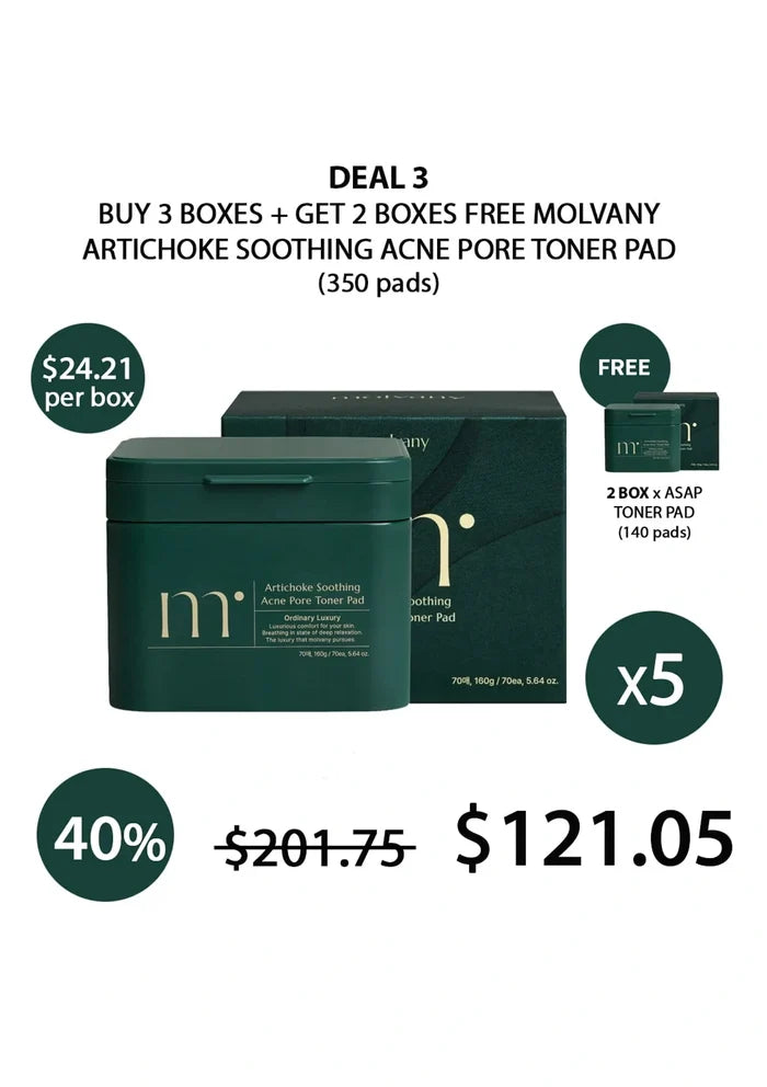 (BUY 3+2 FREE) MOLVANY ACNE PORE TONER PAD