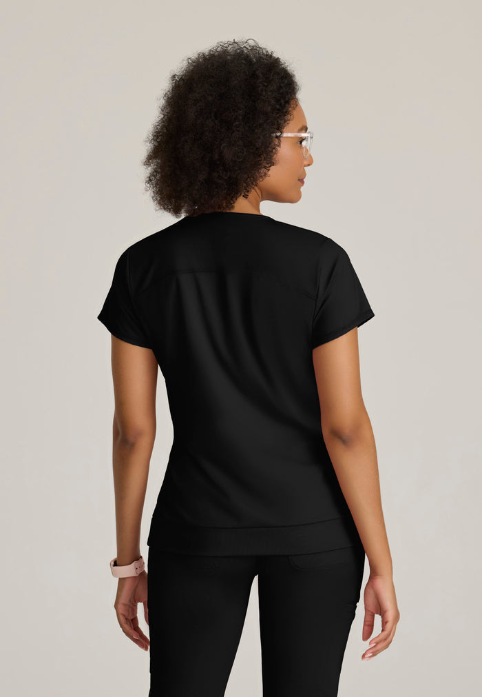 Motivate Knit Top - Black - Grey's Anatomy Scrubs