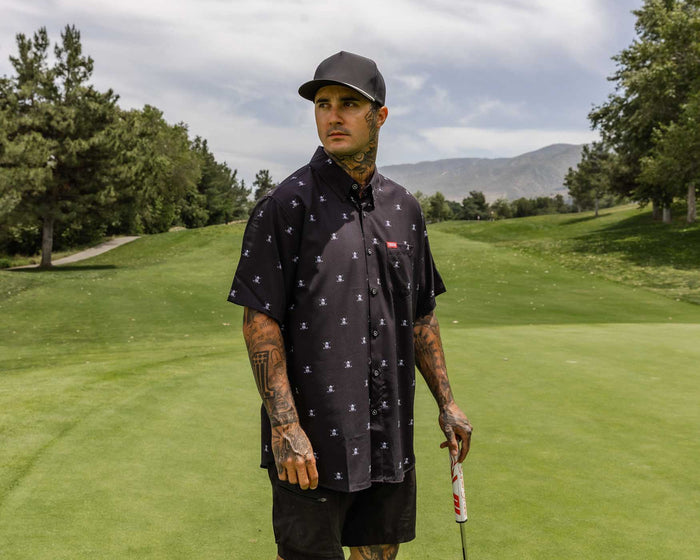 Mulligan Short Sleeve Party Shirt - Black