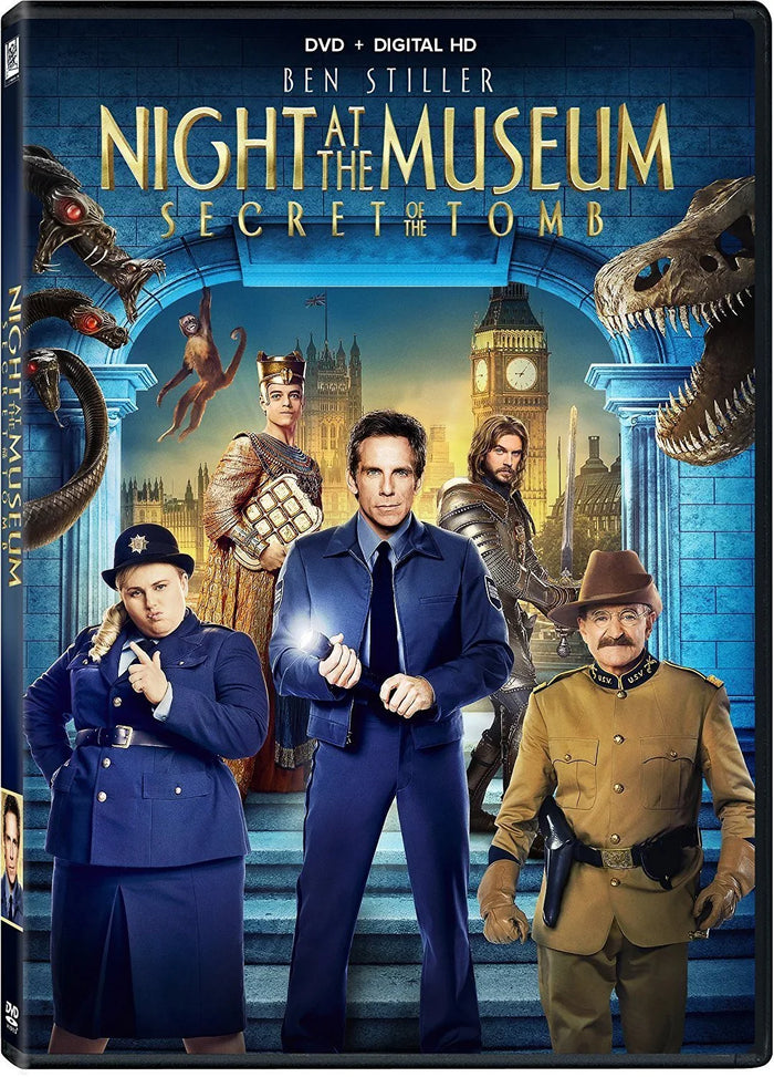 Night at the Museum Secret of the Tomb DVD cover with main characters and London background