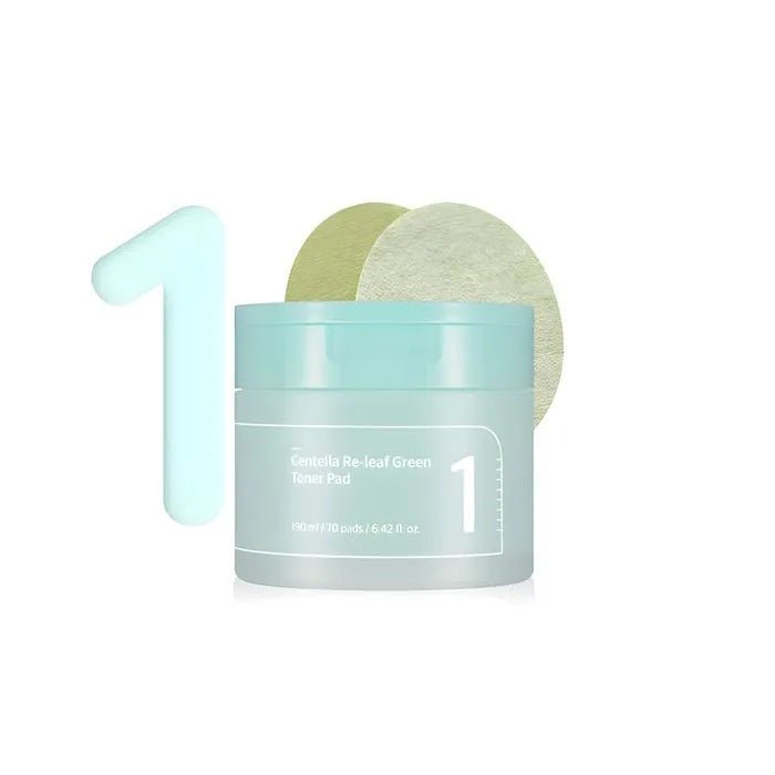 NO.1 CENTELLA RE - LEAF GREEN TONER PAD - Dischete Concentrate Pentru Calmarea Tenului - skinseen.ro