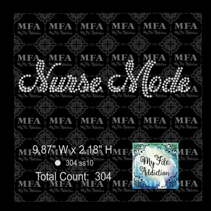 Nurse Mode Rhinestone Digital Download File - My File Addiction