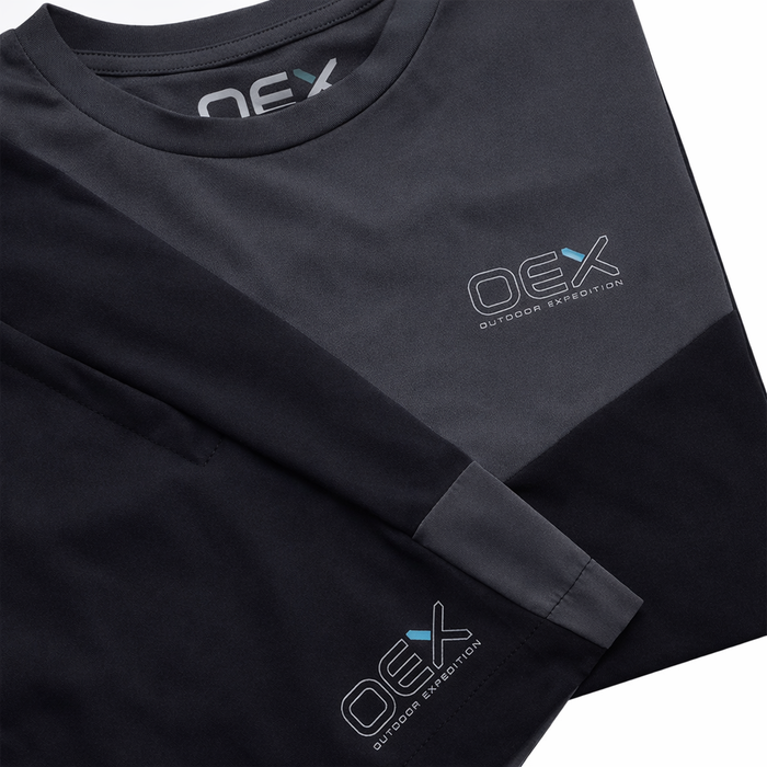 OEX Junior Flynn T-shirt / Shorts Set - Charcoal/Black
