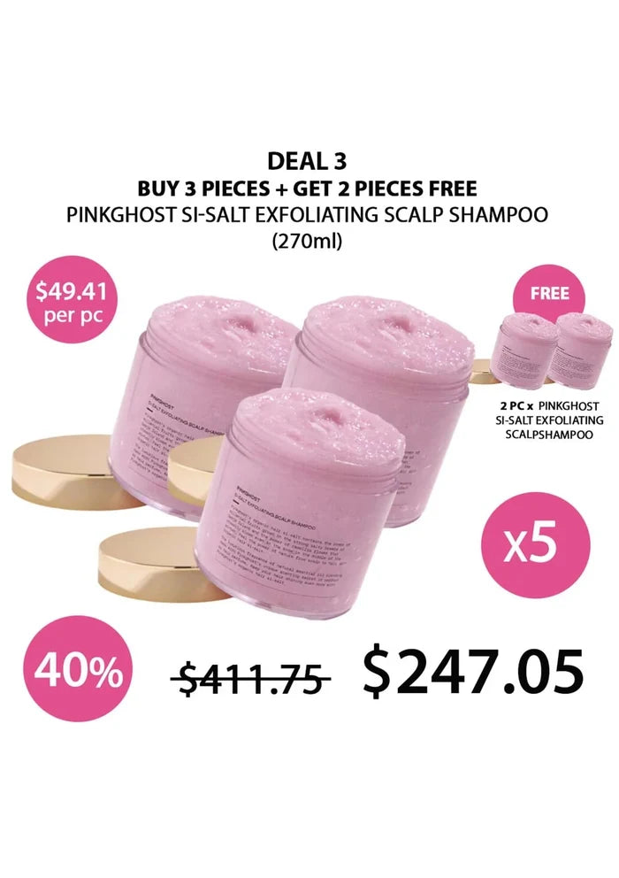 (BUY 3+2 FREE) PINKGHOST SI-SALT SCALP SHAMPOO